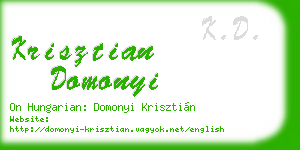 krisztian domonyi business card